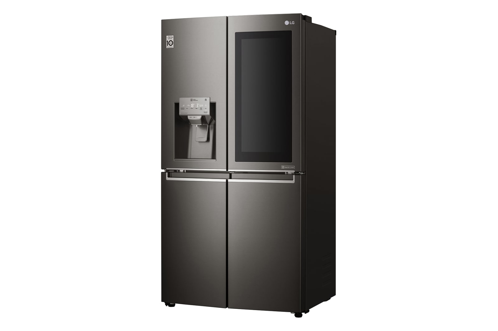 LG 708L French Door Fridge, with InstaView Door-in-Door®, in Black Stainless Steel, GF-V708BSL