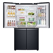 LG 708L French Door Fridge, with InstaView Door-in-Door®, in Matte Black Stainless Steel, GF-V708MBSL