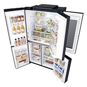 LG 708L French Door Fridge, with InstaView Door-in-Door®, in Matte Black Stainless Steel, GF-V708MBSL