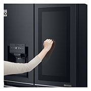 LG 708L French Door Fridge, with InstaView Door-in-Door®, in Matte Black Stainless Steel, GF-V708MBSL