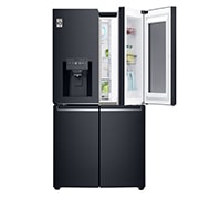 LG 708L French Door Fridge, with InstaView Door-in-Door®, in Matte Black Stainless Steel, GF-V708MBSL