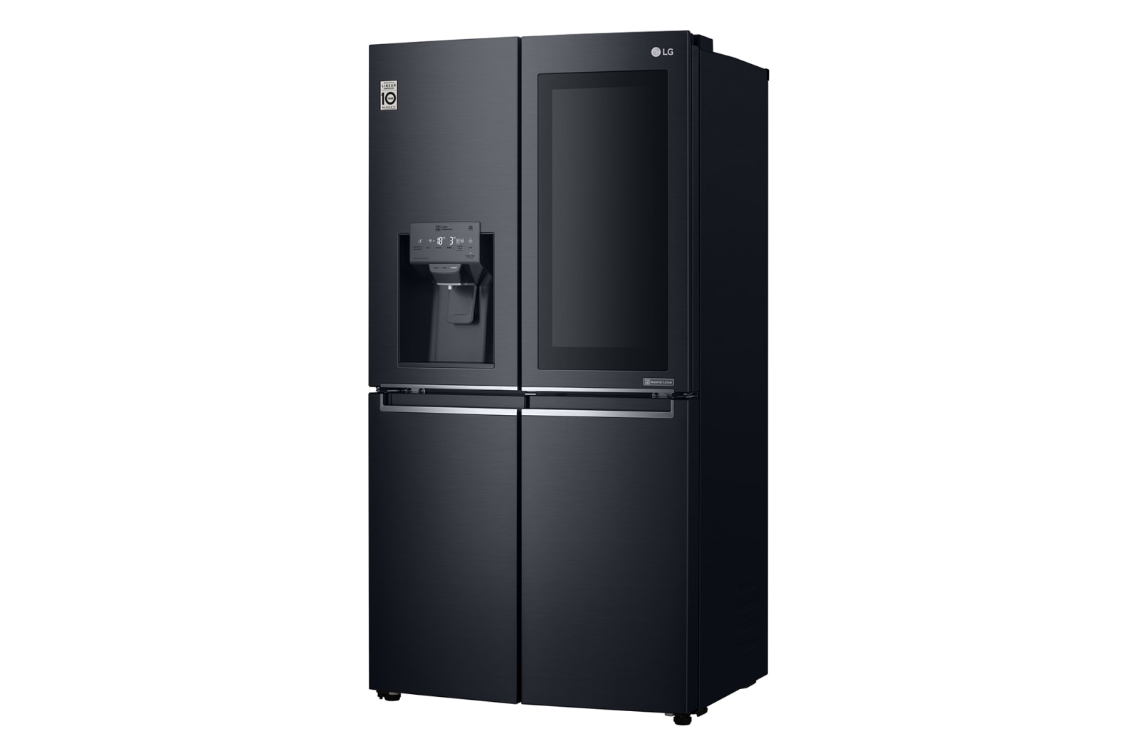 LG 708L French Door Fridge, with InstaView Door-in-Door®, in Matte Black Stainless Steel, GF-V708MBSL