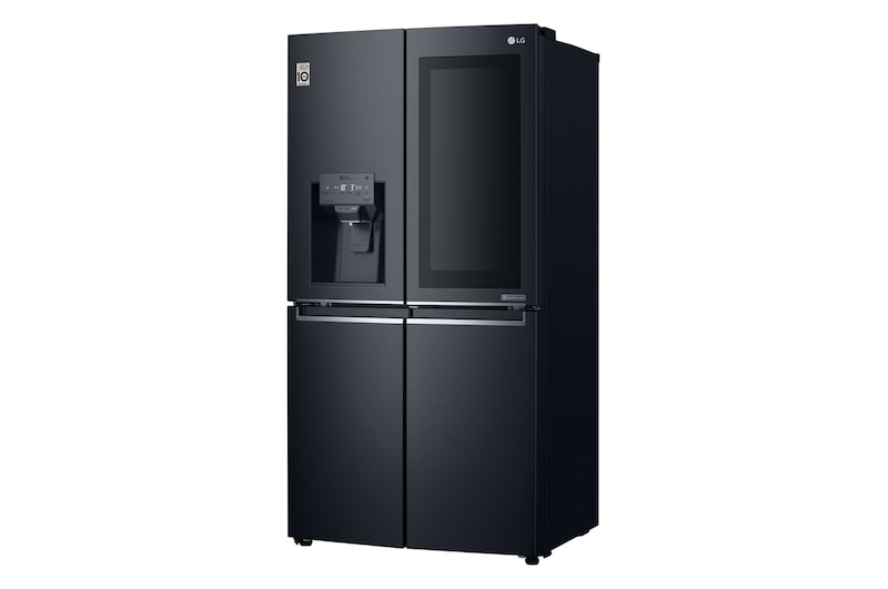 LG 708L French Door Fridge, with InstaView Door-in-Door®, in Matte Black Stainless Steel, GF-V708MBSL