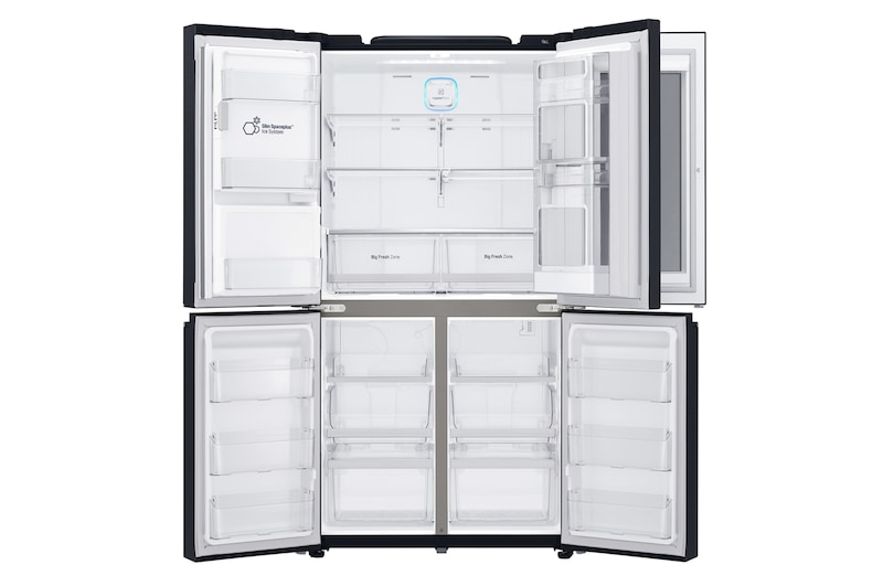 LG 708L French Door Fridge, with InstaView Door-in-Door®, in Matte Black Stainless Steel, GF-V708MBSL