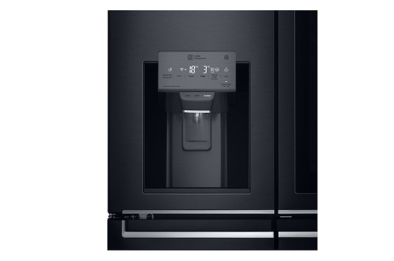 LG 708L French Door Fridge, with InstaView Door-in-Door®, in Matte Black Stainless Steel, GF-V708MBSL