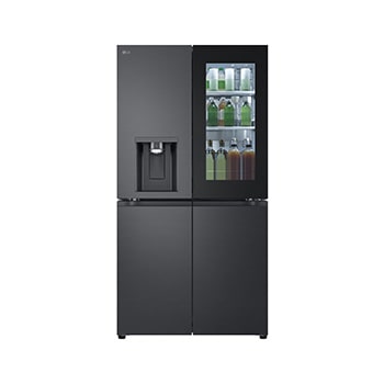 Front view of 847L French Door Fridge with InstaView™ GF-V900MBLC