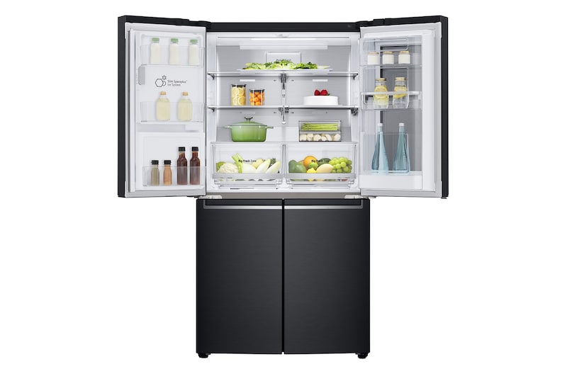 LG 852L French Door Fridge, with InstaView Door-In-Door®, in Matte Black finish, GF-V910MBL