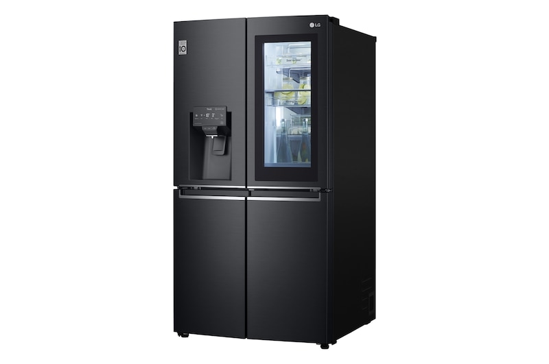 LG 852L French Door Fridge, with InstaView Door-In-Door®, in Matte Black finish, GF-V910MBL