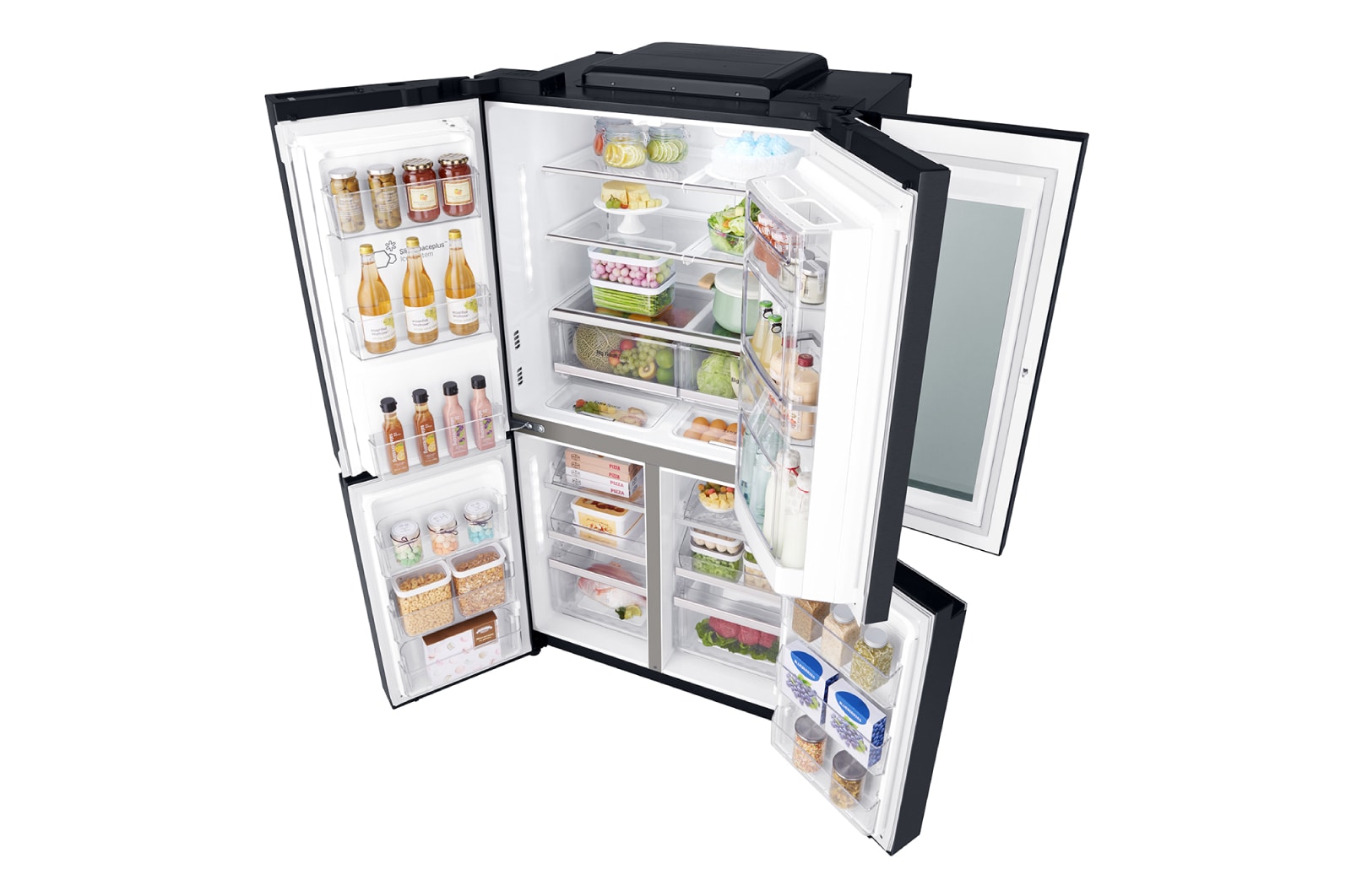 LG 910L French Door Fridge, with InstaView Door-in-Door®, in Matte Black Stainless Steel, GF-V910MBSL