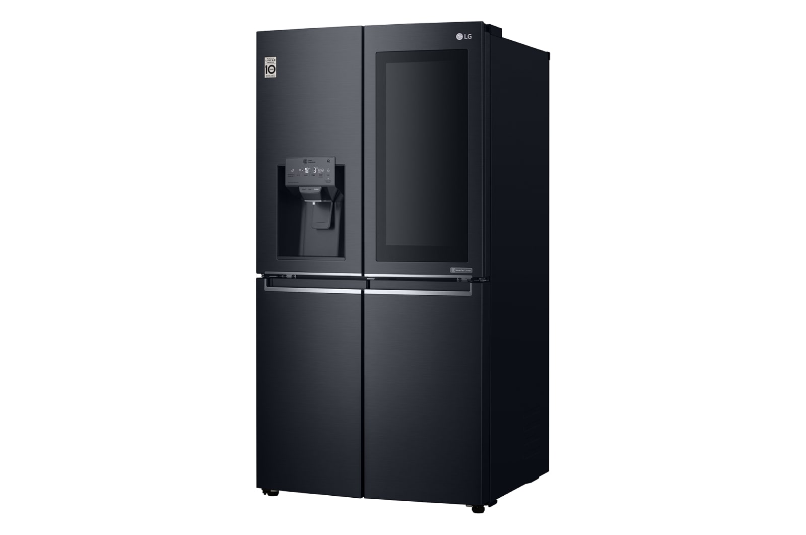 LG 910L French Door Fridge, with InstaView Door-in-Door®, in Matte Black Stainless Steel, GF-V910MBSL