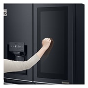 LG 910L French Door Fridge, with InstaView Door-in-Door®, in Matte Black Stainless Steel, GF-V910MBSL