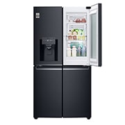 LG 910L French Door Fridge, with InstaView Door-in-Door®, in Matte Black Stainless Steel, GF-V910MBSL