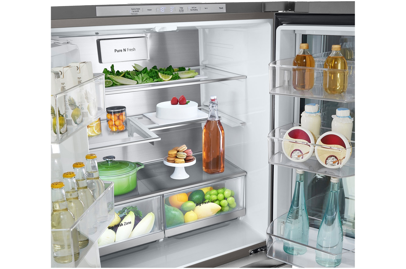 LG 508L Slim French Door Fridge with InstaView®, GF-VN500PL