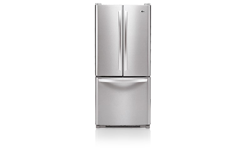 Front view of 591 litre Stainless Steel Slim Line 3-Door French Door Fridge GM-B208STS