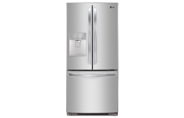 Front view of 583L 3 Door French Door Fridge with Auto Ice Maker &amp; Water Dispenser GM-F208ST