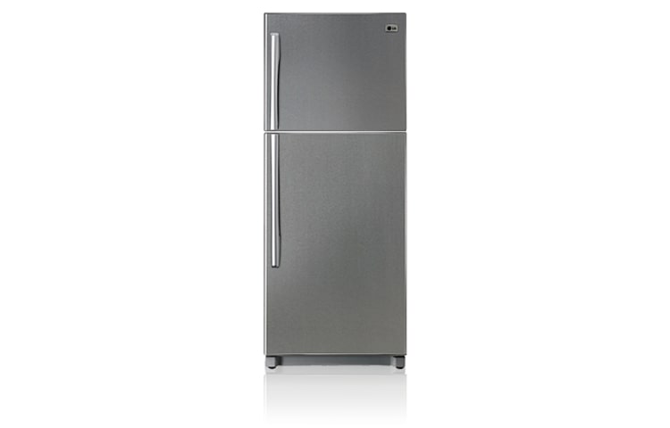 Front view of 422L Iluminar Finish Top Mount Fridge with Internal Electronic Control GN-422FS