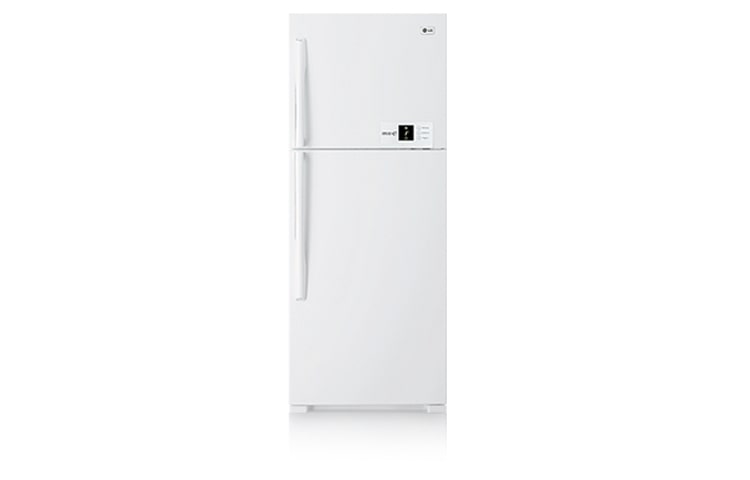 Front view of 346L White Top Mount Fridge with Icebeam Door Cooling GN-R346FW