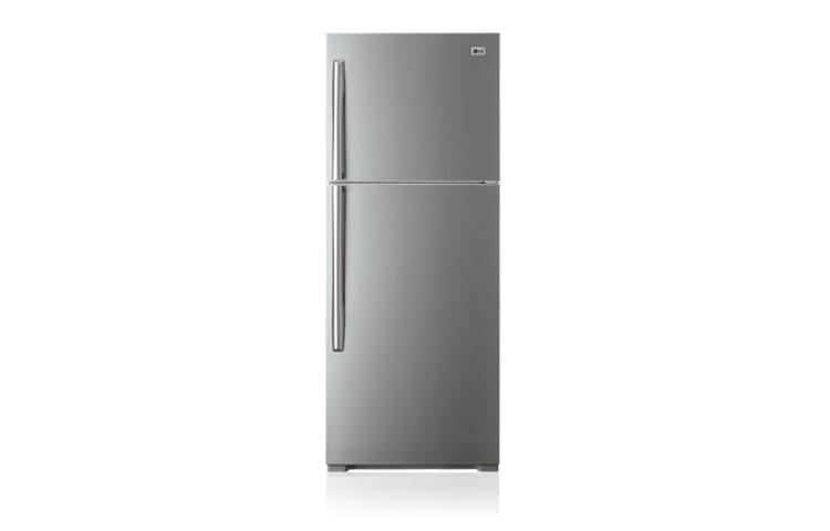 Front view of 422 Litre Iluminar Finish Top Mount Refrigerator with IceBeam Door Cooling GN-R422FS