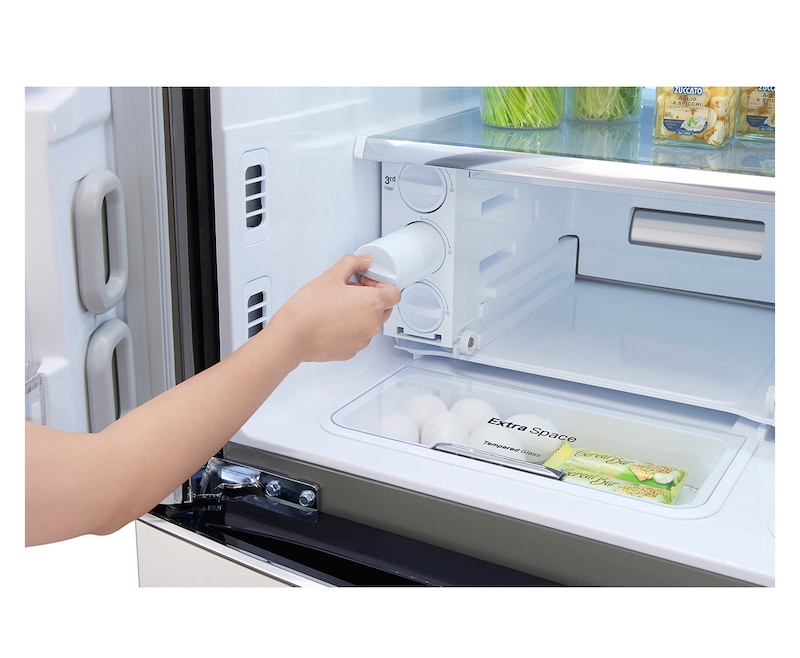 LG 906L Door-In-Door® French Door Fridge With Triple Filtered Ice & Water, GP-5D906BSL