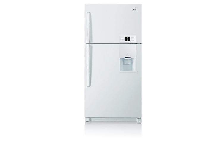 Front view of 564L White Top Mount Fridge with Water Dispenser GR-559FWD