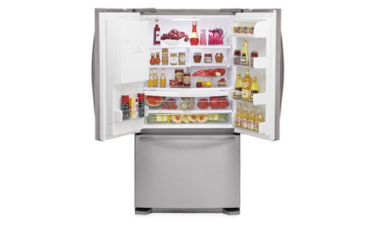 LG 601 litre Stainless Steel French Door Fridge with In Door Ice Maker, GR-L218STSL