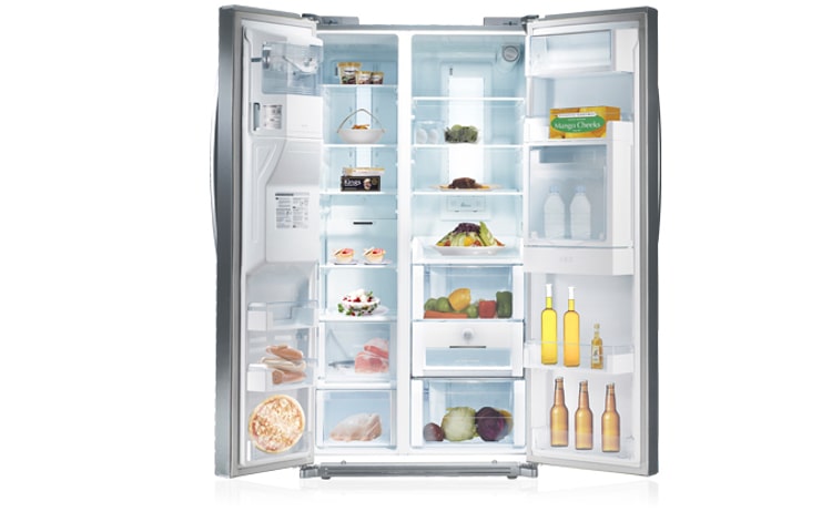 LG 693L Stainless Steel Side by Side with In-door Ice Maker One Touch Homebar and Tall Ice and Water Dispenser, GR-P247STSL