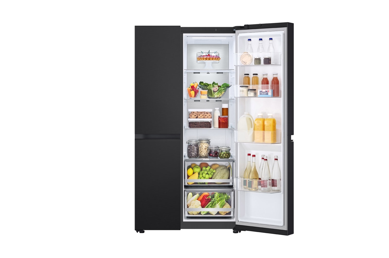 LG 655L Side by Side Fridge - Matte Black Finish, GS-B600MBL