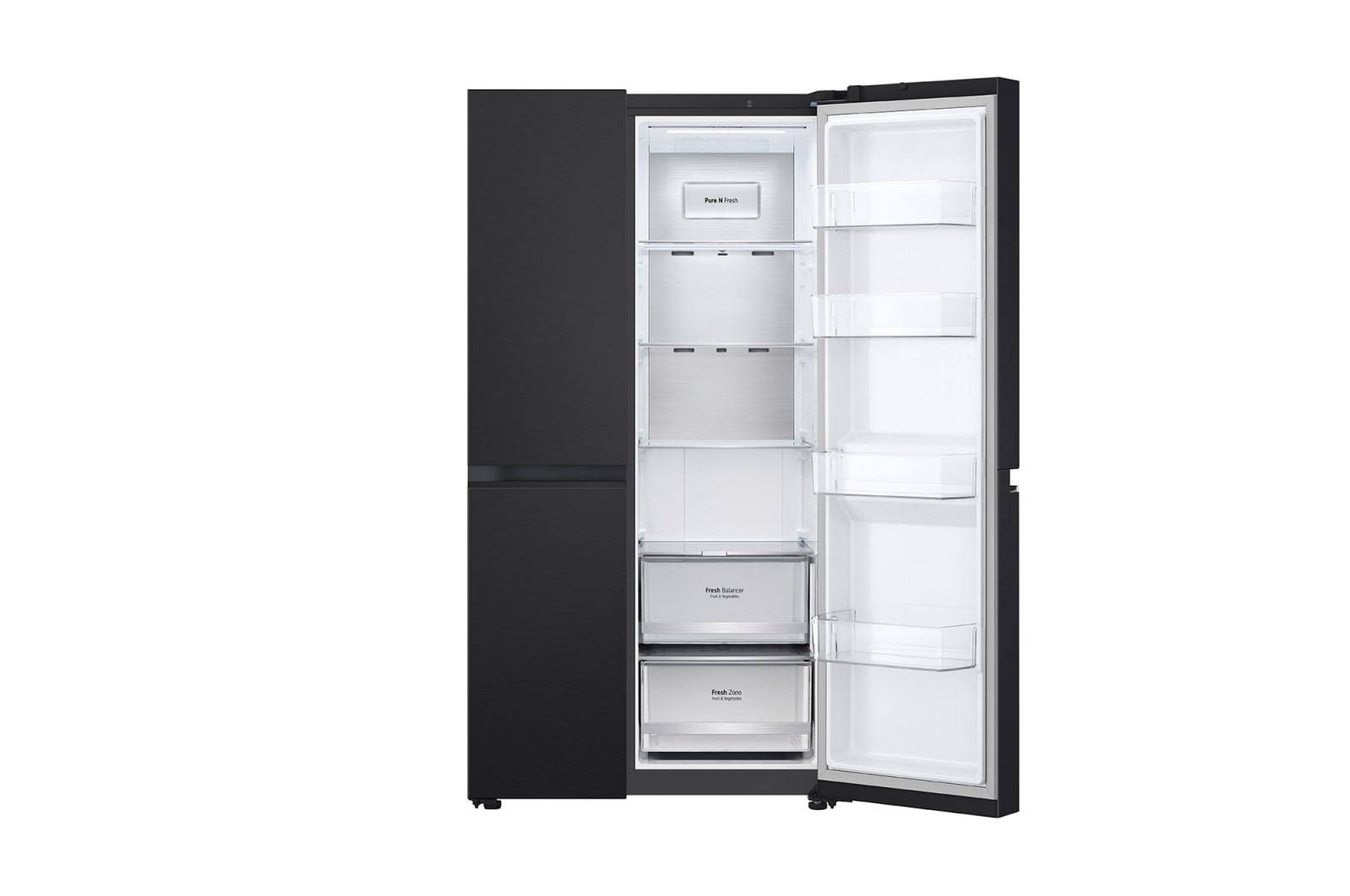 LG 655L Side by Side Fridge - Matte Black Finish, GS-B600MBL