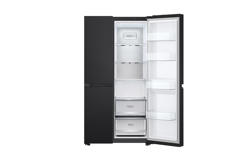 LG 655L Side by Side Fridge - Matte Black Finish, GS-B600MBL