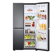 LG 655L Side by Side Fridge - Matte Black Finish, GS-B655MBL