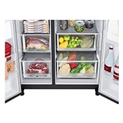 LG 655L Side by Side Fridge - Matte Black Finish, GS-B655MBL