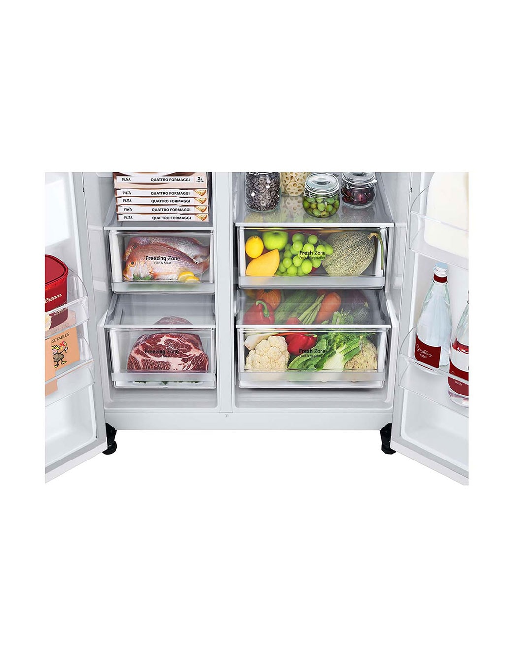642L Side by Side Fridge With 3 Star Energy Rating GSB655WL LG AU
