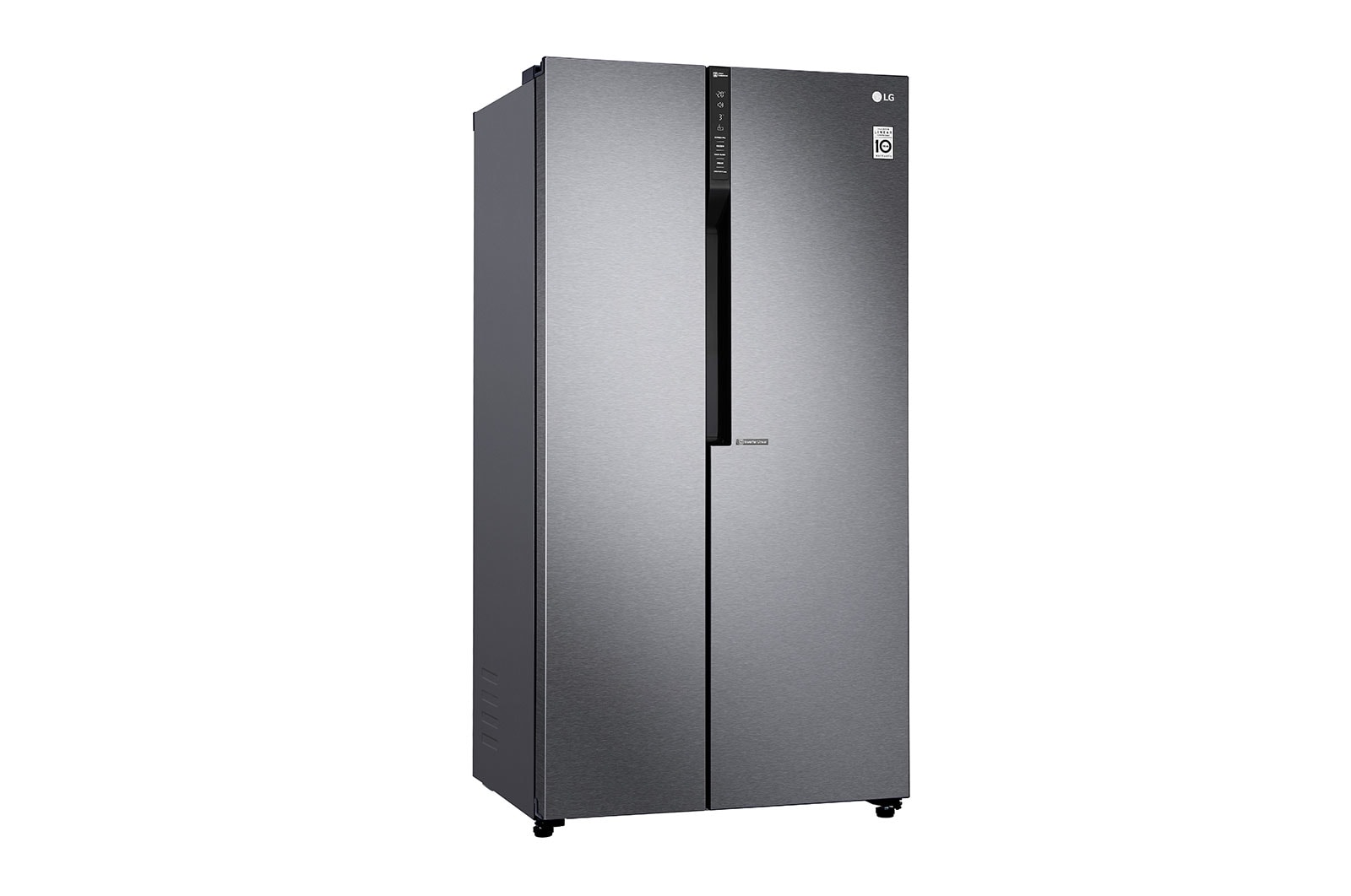 LG 626L Flat Door Side by Side Fridge, in Dark Graphite Finish, GS-B680DSLE