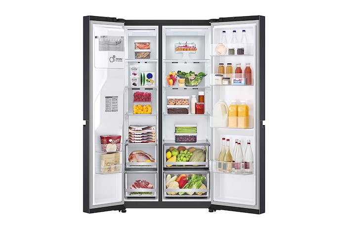 LG 635L Side by Side Fridge with Craft Ice™, GS-D600MBLC