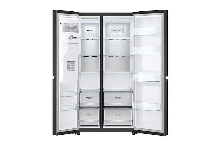 LG 635L Side by Side Fridge with Craft Ice™, GS-D600MBLC