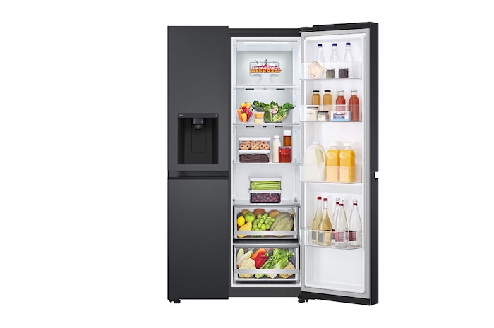 LG 635L Side by Side Fridge with Craft Ice™, GS-D600MBLC