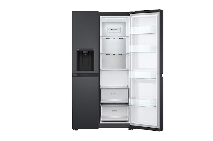LG 635L Side by Side Fridge with Craft Ice™, GS-D600MBLC