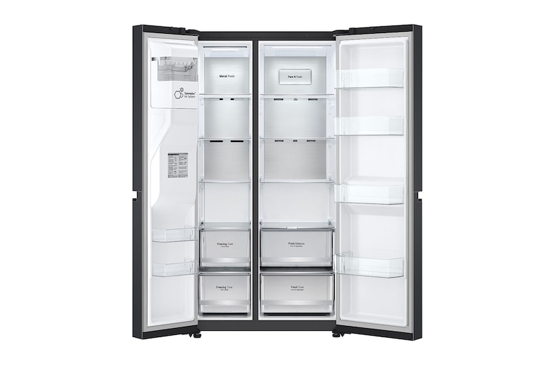 LG 635L Side by Side Fridge with Craft Ice™, GS-D600MBLC