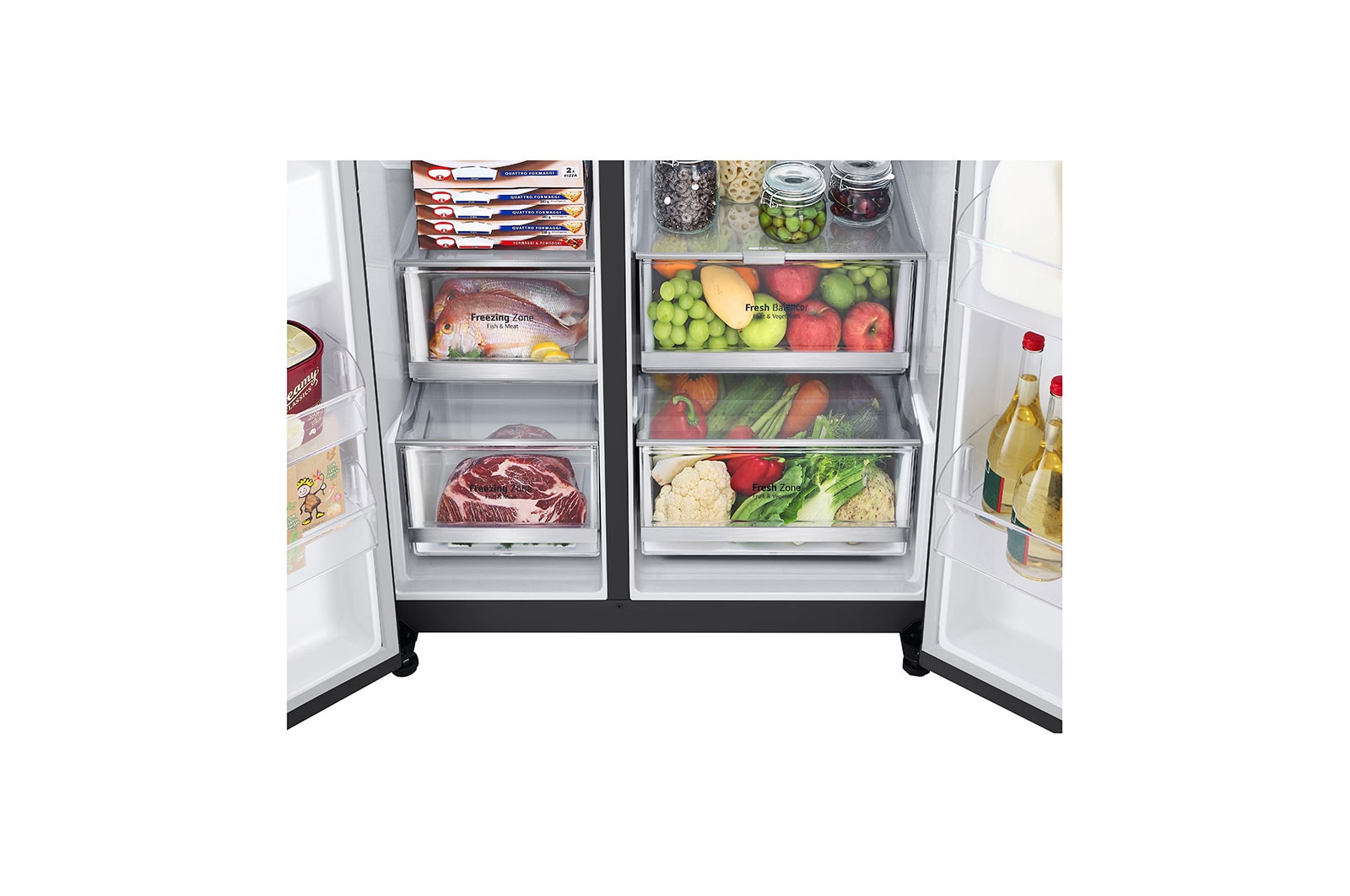 LG 635L Side by Side Fridge with Craft Ice™, GS-D600MBLC