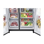 LG 635L Side by Side Fridge with Craft Ice™, GS-D600MBLC