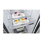 LG 635L Side by Side Fridge with Craft Ice™ , GS-D635MBLC
