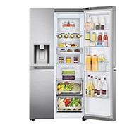 LG 635L Side by Side Fridge in Stainless Finish, GS-D635PLC