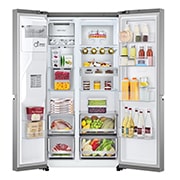 LG 635L Side by Side Fridge in Stainless Finish, GS-D635PLC