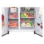 LG 635L Side by Side Fridge in Stainless Finish, GS-D635PLC