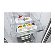 LG 635L Side by Side Fridge in Stainless Finish, GS-D635PLC