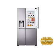 Front view of 635L Side by Side Fridge in Stainless Finish GS-D635PLC
