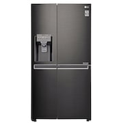 LG 665L Side by Side Fridge, Door-in-Door® in Black Stainless Steel, GS-D665BSL