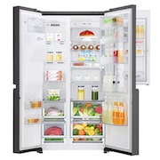 LG 665L Side by Side Fridge, Door-in-Door® in Black Stainless Steel, GS-D665BSL