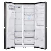 LG 665L Side by Side Fridge, Door-in-Door® in Black Stainless Steel, GS-D665BSL