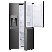 LG 665L Side by Side Fridge, Door-in-Door® in Black Stainless Steel, GS-D665BSL